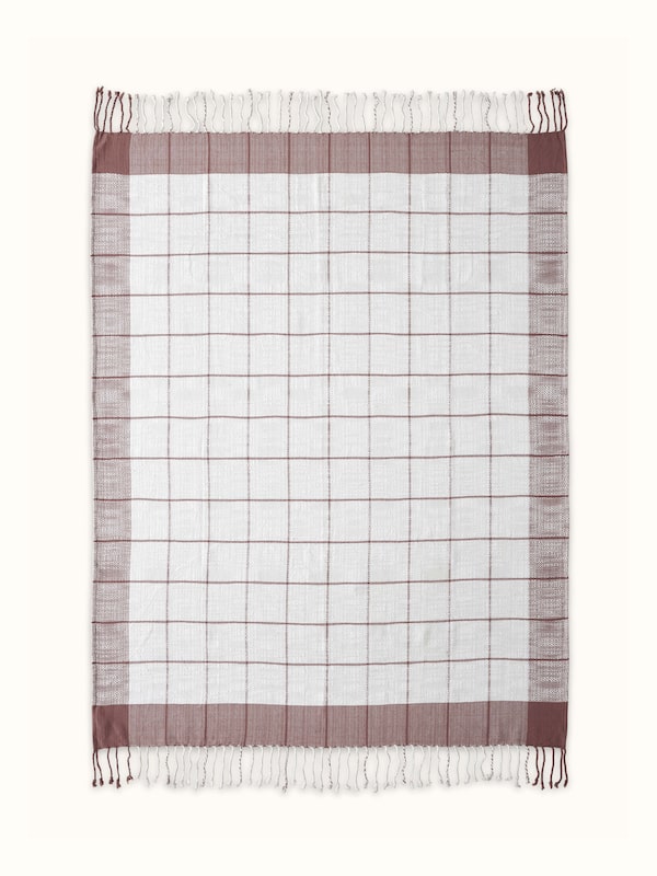 Adhima Blush Cotton Twill Cotton Handloom Throw