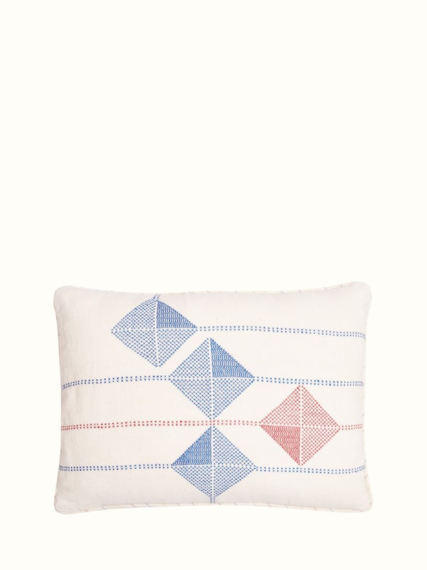 Uttarayan Hand Embroidery Kutch Jat Cotton Cushion Cover