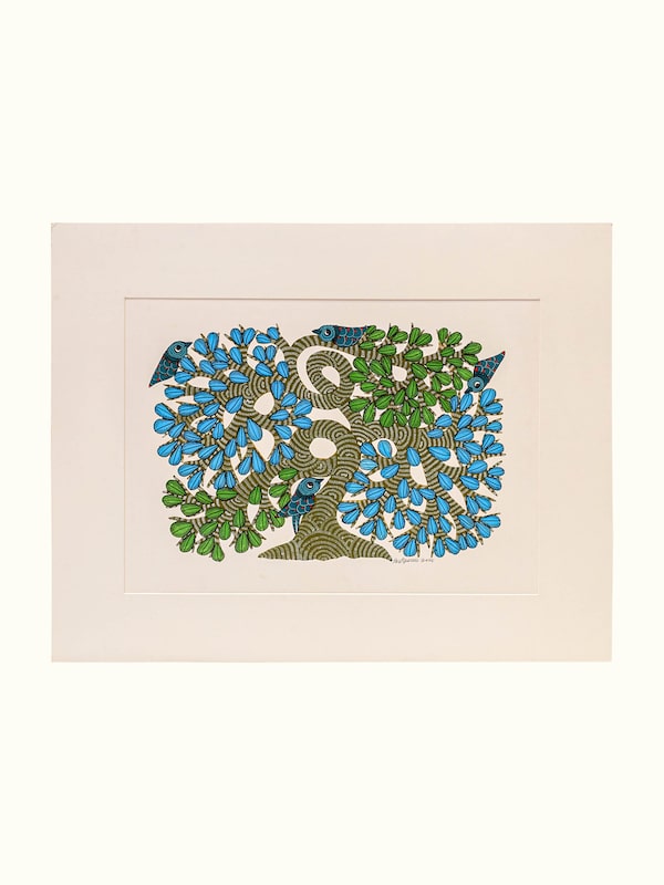 Feathered Tree Gond Art