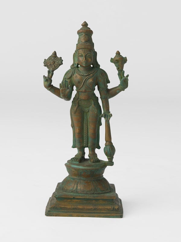 Bronze Cast Vishnu Gada Idol