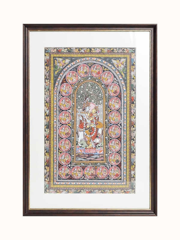 Radha Krishna Rasa Patachitra Painting
