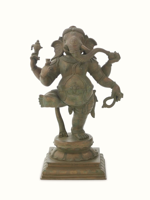 Mystical Bronze Casting Ganesha Idol