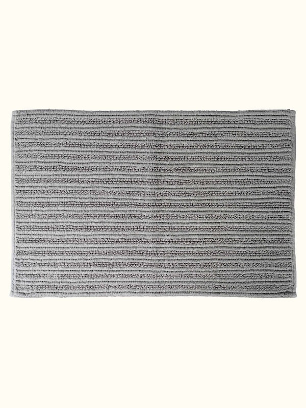 Nityam Vertical Stripes Grey Bath Mat