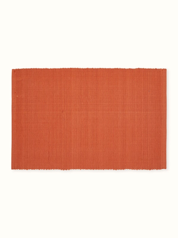 Vastav Rust Solid Cotton Handloom Table Mats (6 Pcs)