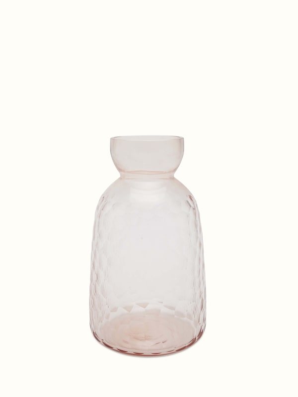 Glass Table Vase Peach Color