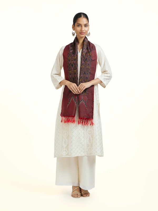 Assorted Silk Pochampally Warp Ikat Stole