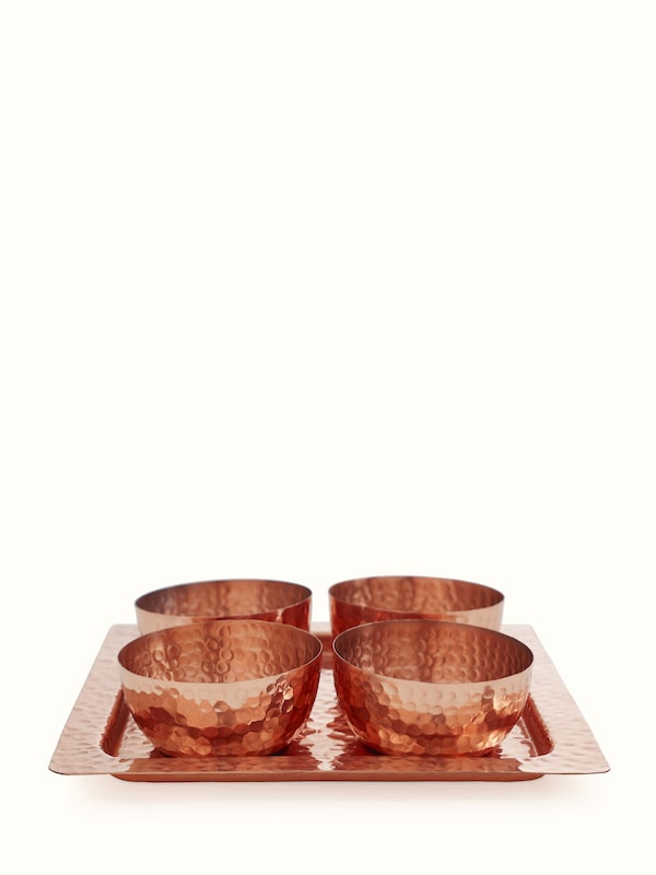 Copper Condiment Container Set (4 Pcs)