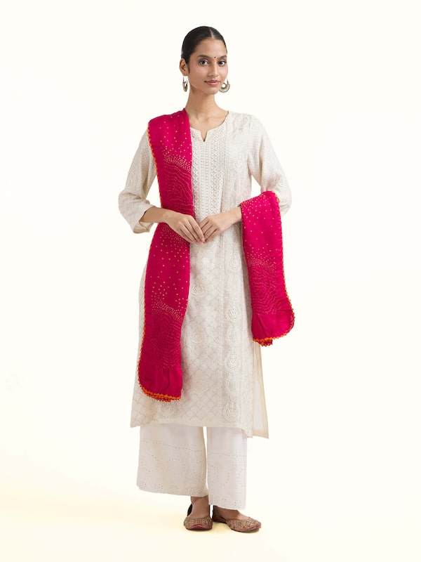 Pink Bandhani Tie & Dye Dupatta V