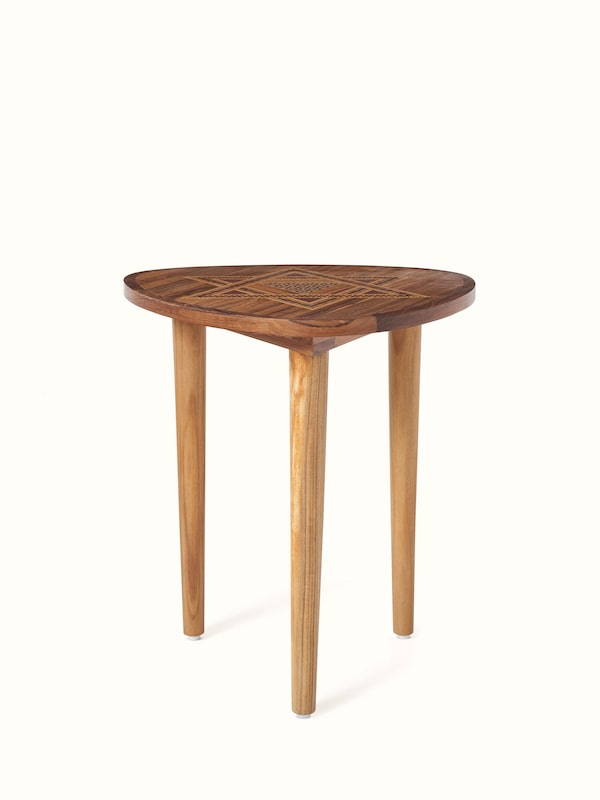 Teak Wood Marquetry End & Side Table