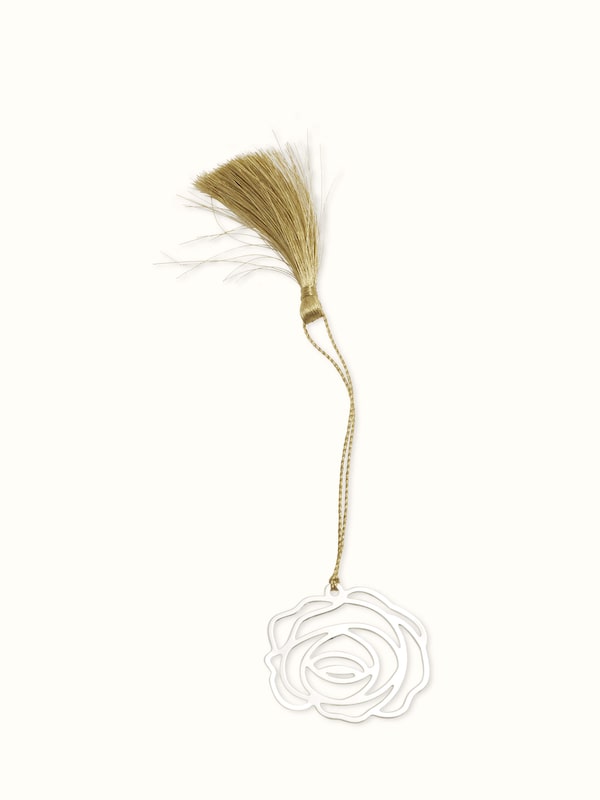 Silver-plated Rose Bookmark