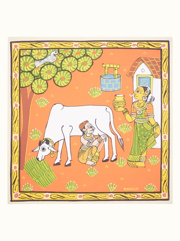 Wyra Cheriyal Cows Painting