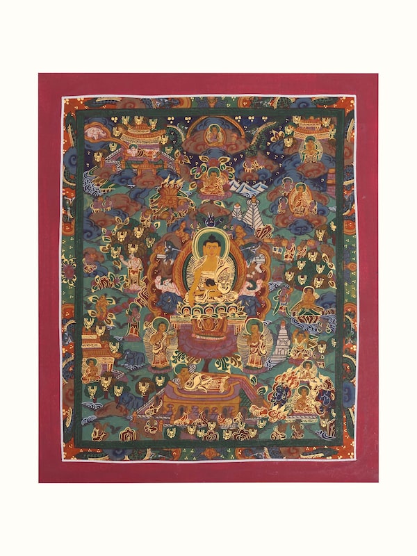 Buddha Life Story Thangka Painting