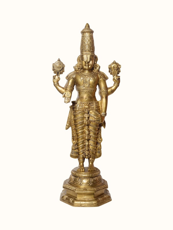 Brass Balaji Standing Base Idol