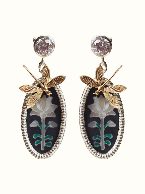 Parchinkari Silver Drop Earrings