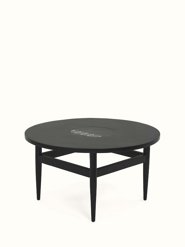 Mango Wood & Metal Bidriware Coffee Table