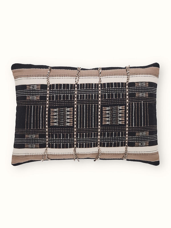 Ridhima Black Cotton Naga Handloom Cushion Cover