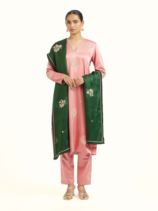 Emerald Green Banarasi Handloom Dupatta