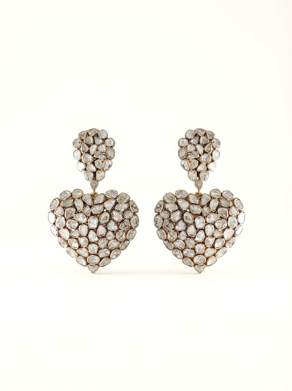 Dank Polki 14 Karat Gold Studs