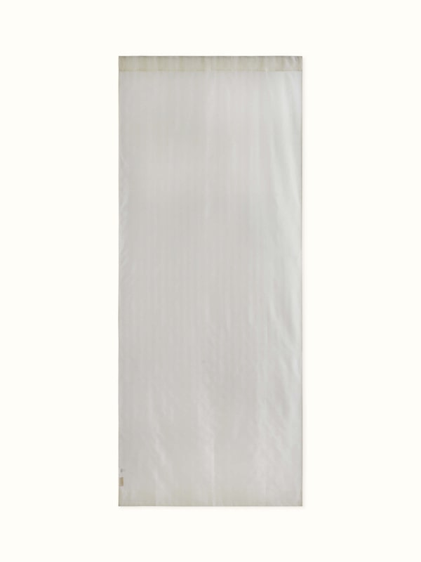 Pragya Ivory Wide Stripe Maheshwari Handloom Textured Sheer Curtain (9 Ft)
