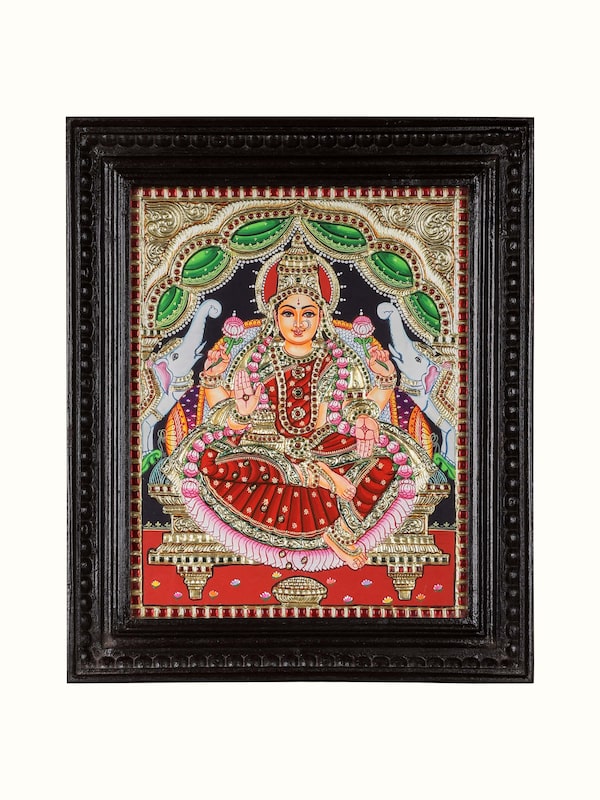Gaja Lakshmi Thanjavur Painting