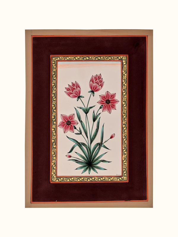 Cosmos Floral Boarder Miniature Painting