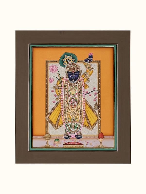 Shrinathji in Gold Miniature Painting