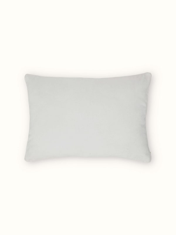 Shivranjini Beige Solid Textured Cotton Razai Embroidery Lumbar Cushion Cover