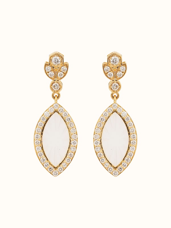 Lapidary 14 Karat Gold Drop Earrings