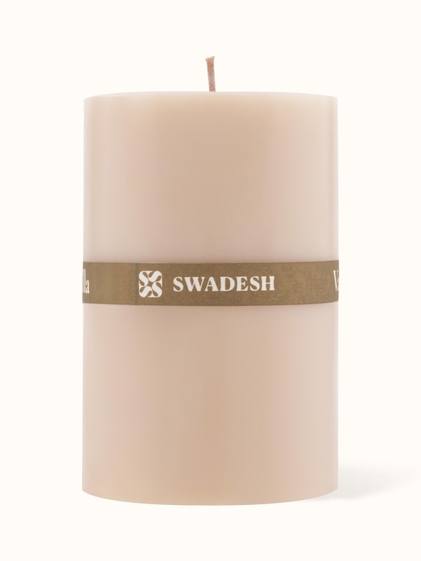 Pillar Candle, Vanilla (4.5 Inches)