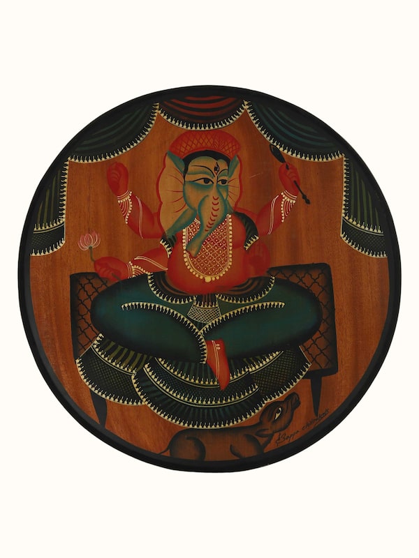 Ganesha Round Display Plate