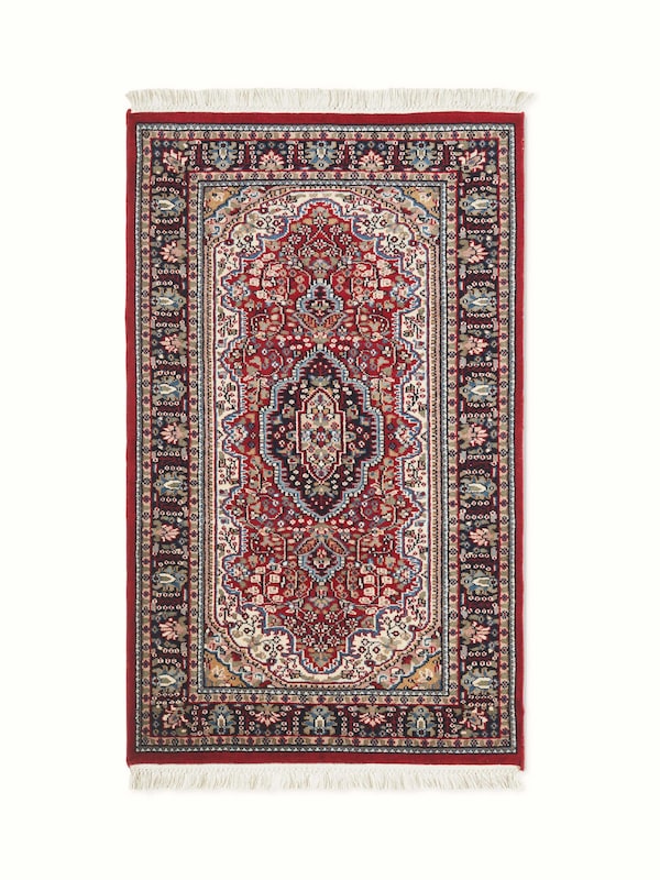 Traditional Persian Red Oriental Gwalior Wool Hand-Knotted Carpet