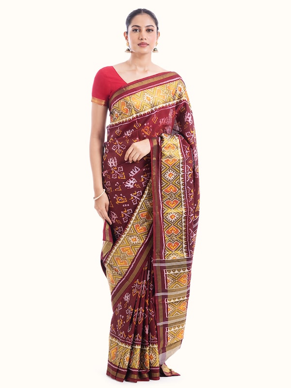 Red Patan Patola Handloom Silk Saree