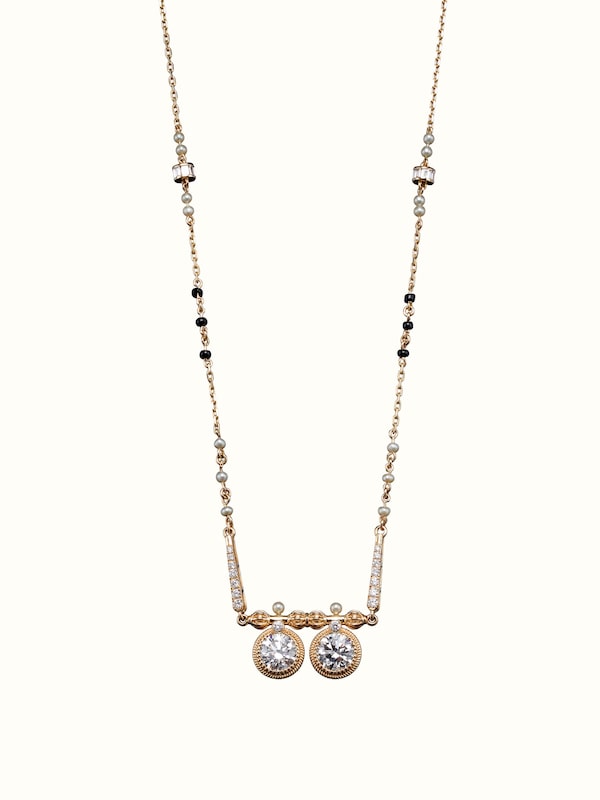 Open Setting 14 karat Gold Mangalsutra