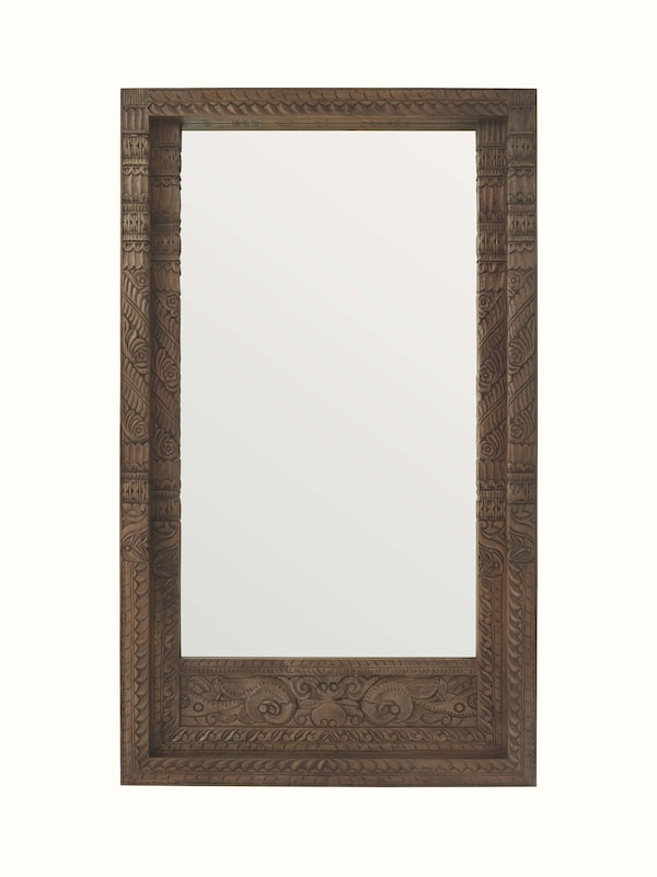 Carved Mango Wood Full Length Mirror