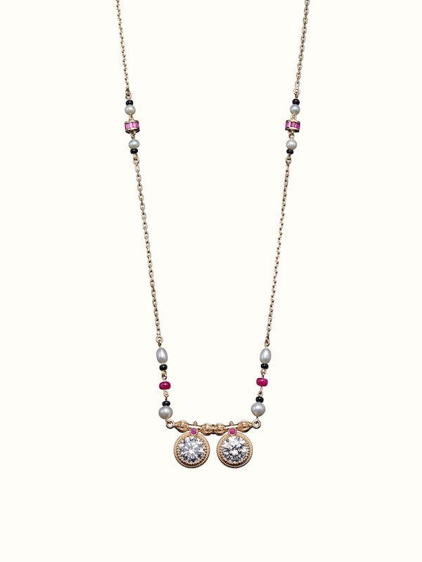 Open Setting 14 karat Gold Mangalsutra