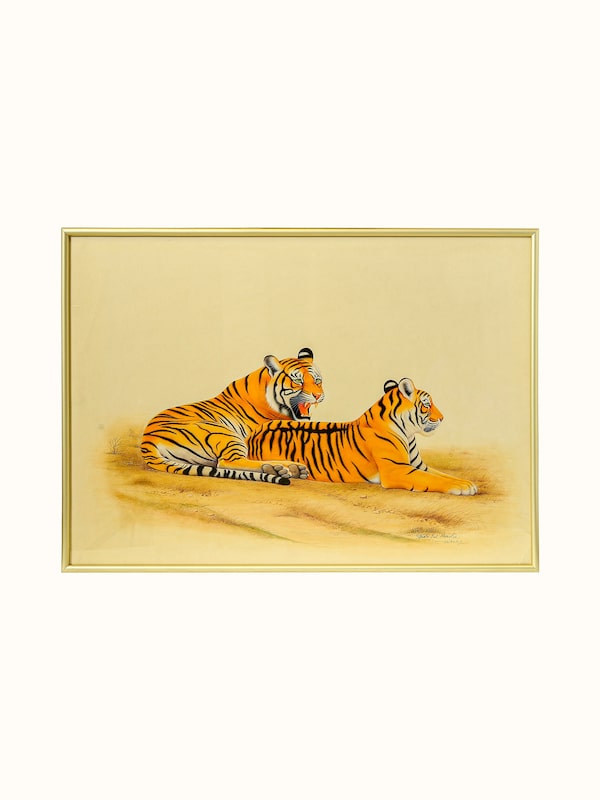 Tiger and Tigress Miniature Painting