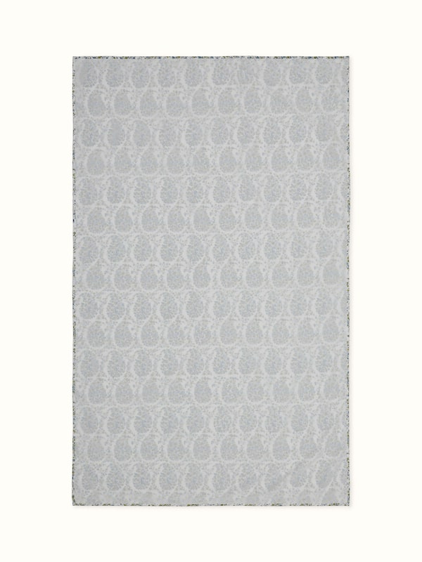 Kalita Blue Paisley Cotton Sanganeri Hand Block Print Single Dohar