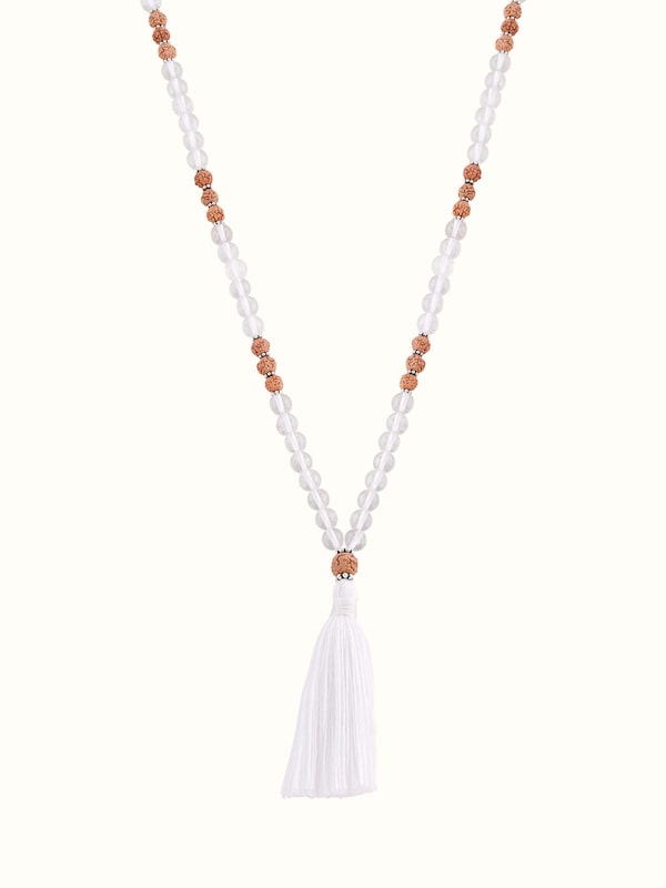 Rudraksha & Sphatik Silver Mala