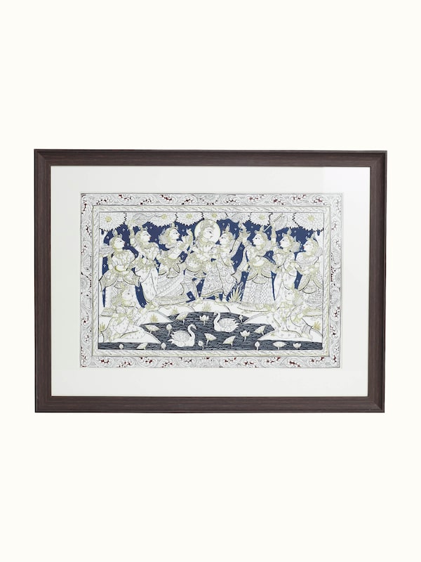Radha Krishna Dancing Patachitra Painting
