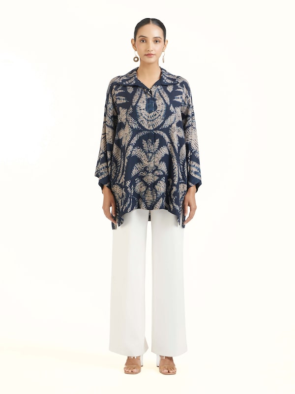 Blue Modal Shibori Shirt