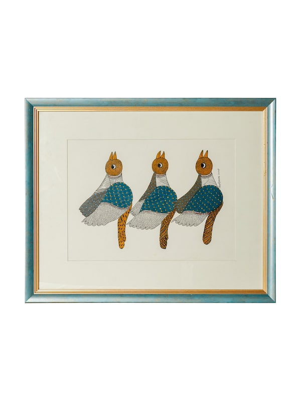 The Three Birds Gond Art