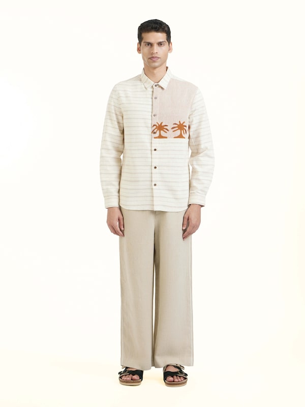 Ivory Kutchi Embroidered Shirt