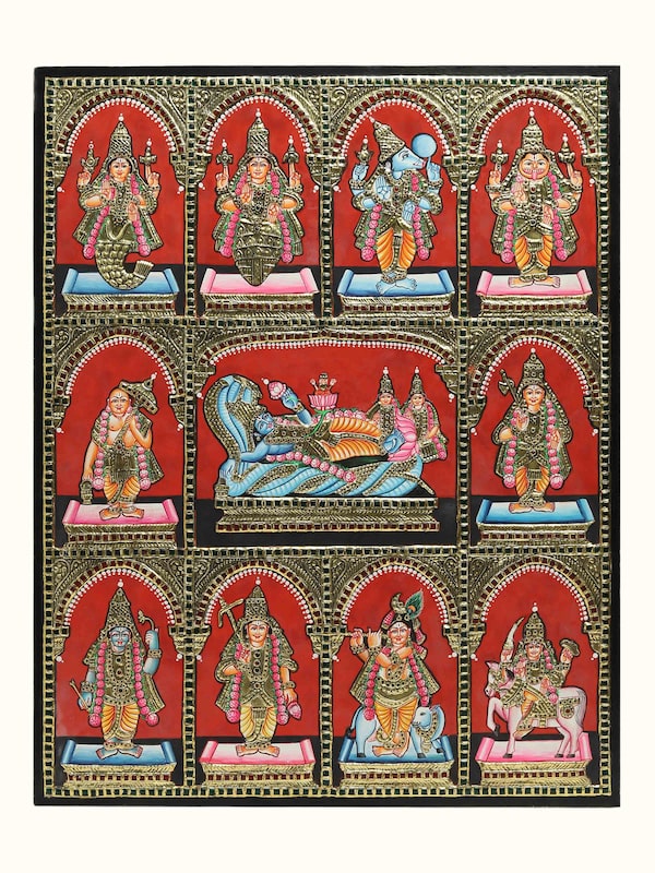 Dasavatharam Thanjavur Painting