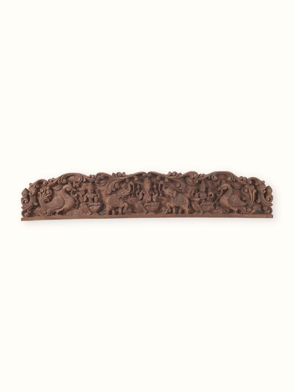 Wood Carved Dasha Avathar Panel