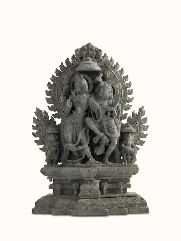 Stone Shiva Parvati Idol