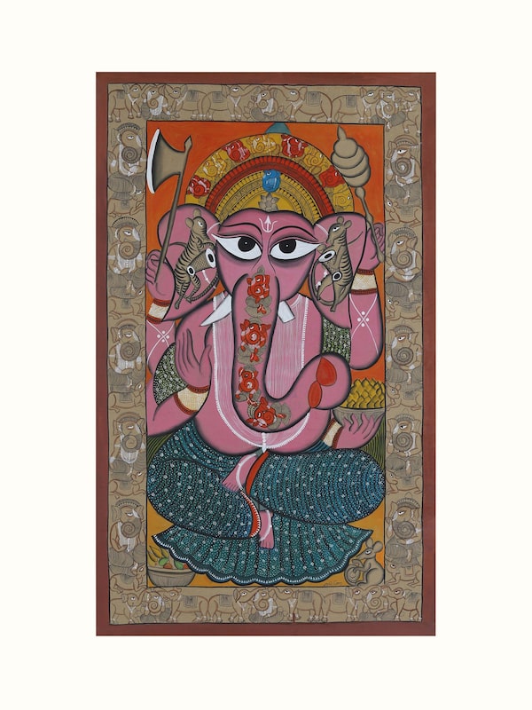 Ganesha Kalighat Painting