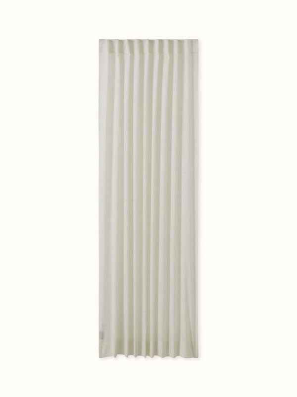 Kapasa Off-white Stripe Handloom Cotton Curtain (7 Ft)