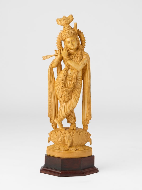 Wood Carved Padmaleela Gopala Idol