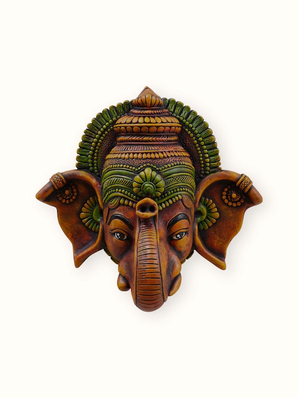 Studio Pottery Ganesha Head Idol
