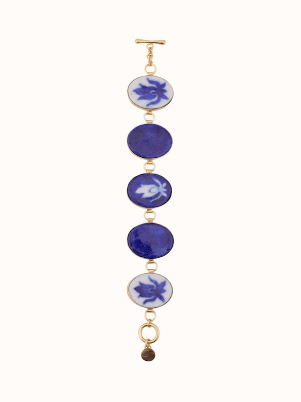Blue Pottery Flexible Bracelet